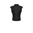 Darkinlove Women's Punk Studded Lace-up Turn-down Collar Sleeveless Top