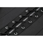 Darkinlove Women's Punk Studded Lace-up Zip Turn-down Collar Vest