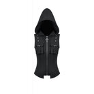 Darkinlove Women's Punk Studded Zipper Hooded Vest