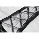 Darkinlove Women's Punk  V-neck Multilayered Mesh Dress