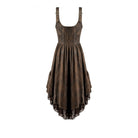 Darkinlove Women's Steampunk Buckle Straps High-Low Suspender Dress