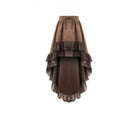 Darkinlove Women's Steampunk Floral Lace Trim High-Low Hem Skirt