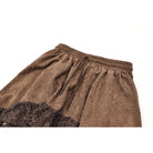 Darkinlove Women's Steampunk Floral Lace Trim High-Low Hem Skirt