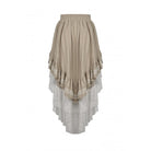 Darkinlove Women's Steampunk Gothic Layered Dovetail Skirt Victorian Ruffles Pirate Skirt