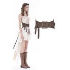 Darkinlove Women's Steampunk Irregular Big Buckle Underbust Corset