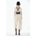 Darkinlove Women's Steampunk Irregular Buckle-up Underbust Corset with Detachable Pocket