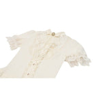Darkinlove Women's Steampunk Lace Patchwork Lace-up Puff Sleeve Shirt