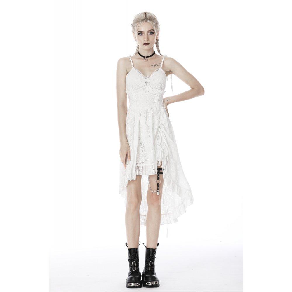 Darkinlove Women's Steampunk White Cocktail Floral Lace Slip Dresses