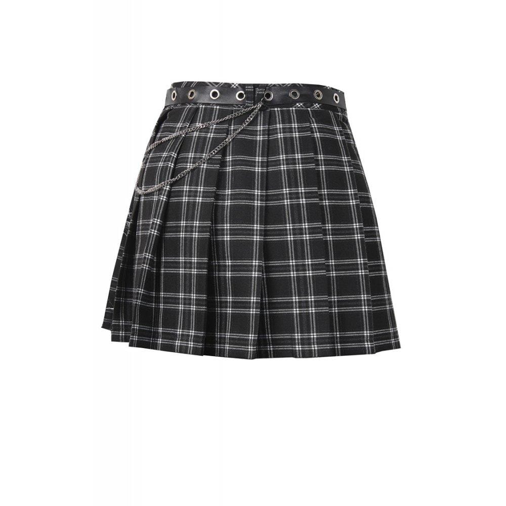 Darkinlove Women's Tartan & Starr Punk Skirt