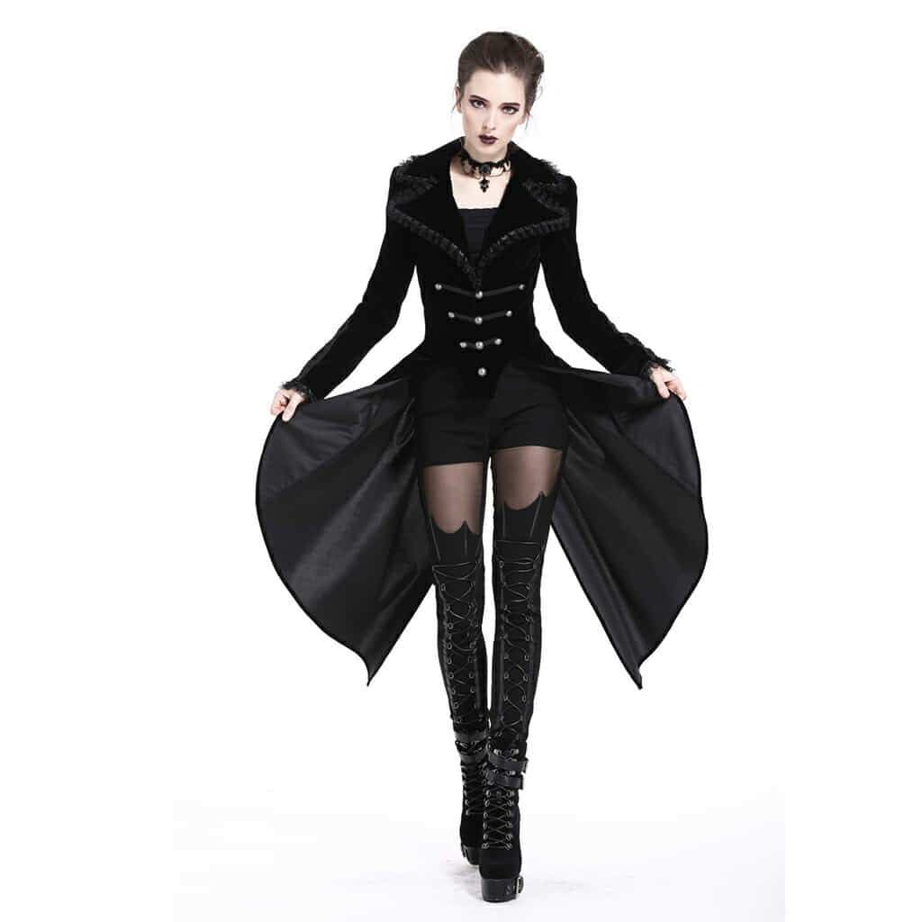 Darkinlove Women's Vintage Goth Tail Coat