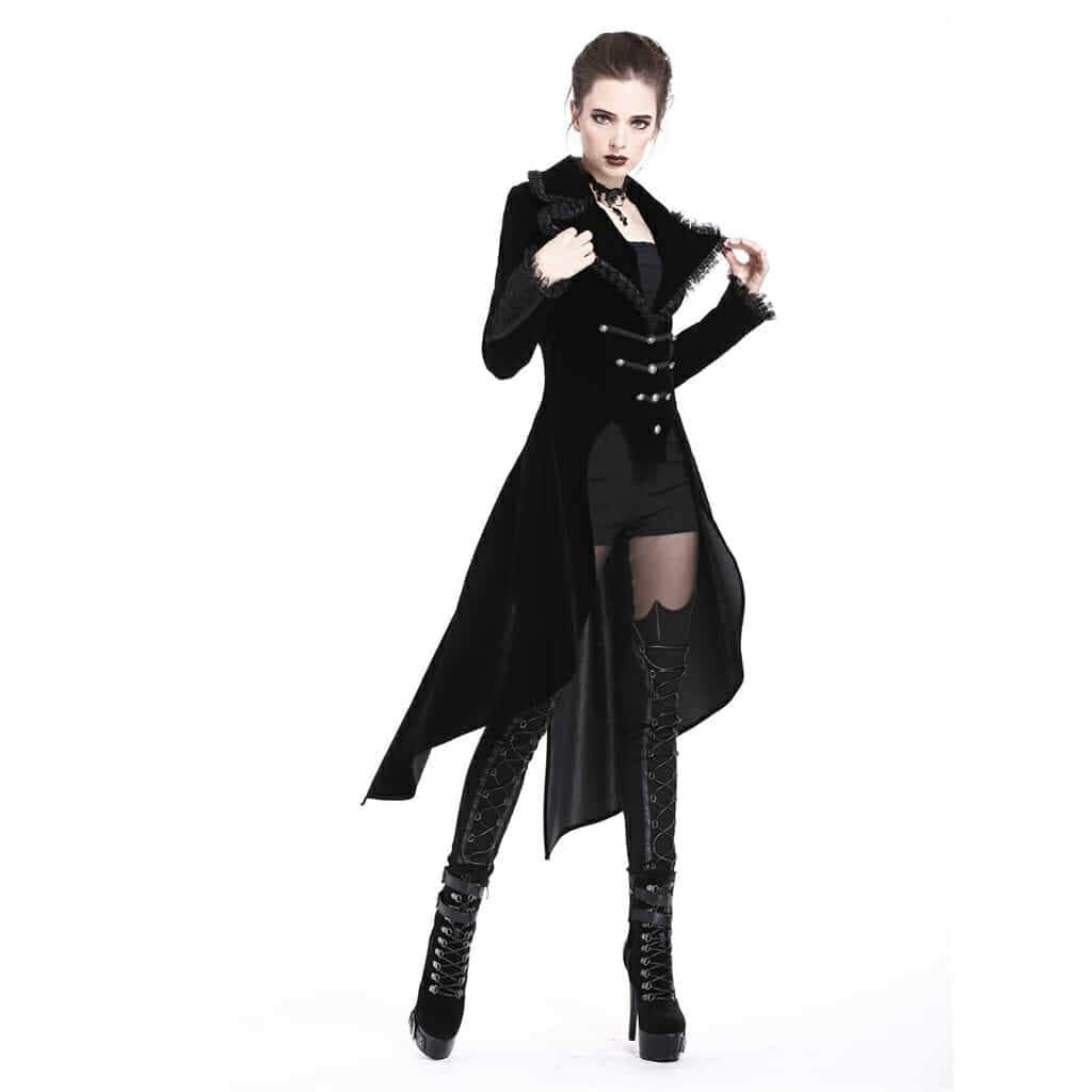 Darkinlove Women's Vintage Goth Tail Coat