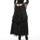Darkinlove Women's Vintage Gothic Multi-layer Velet Maxi Skirts