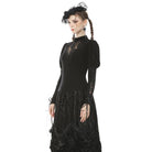 Darkinlove Women's Vintage Gothic Sheer Floral Lace Shirts