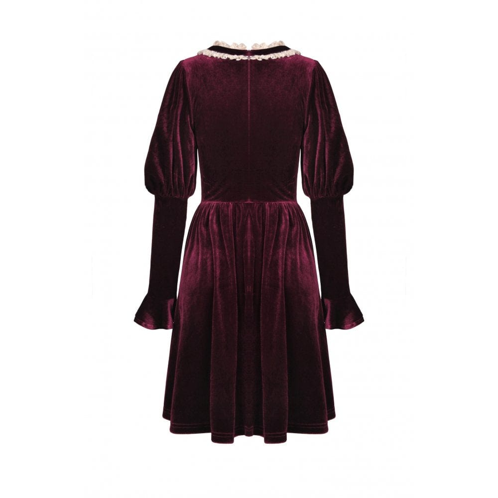 Darkinlove Women's Vintage Velet Court Dress Cosplay Dress