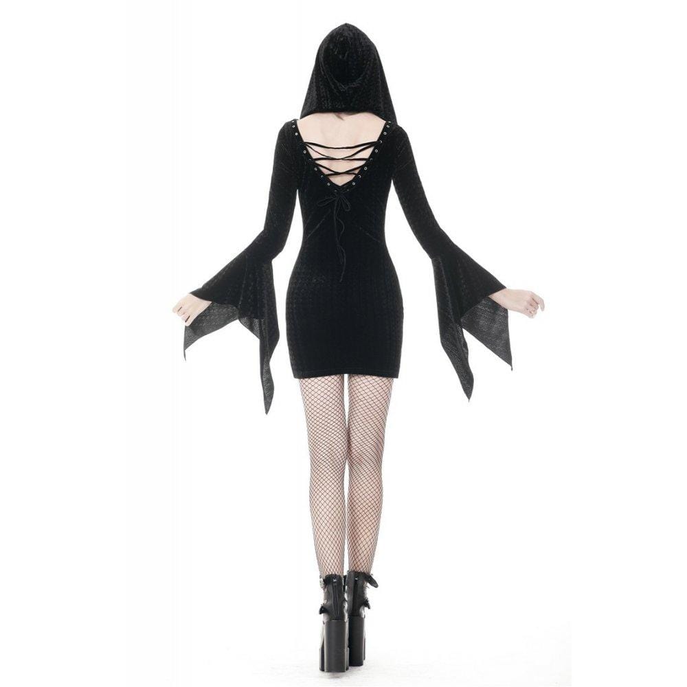 Darkinlove Women's Witch Halloween Hooded Slim Dresses