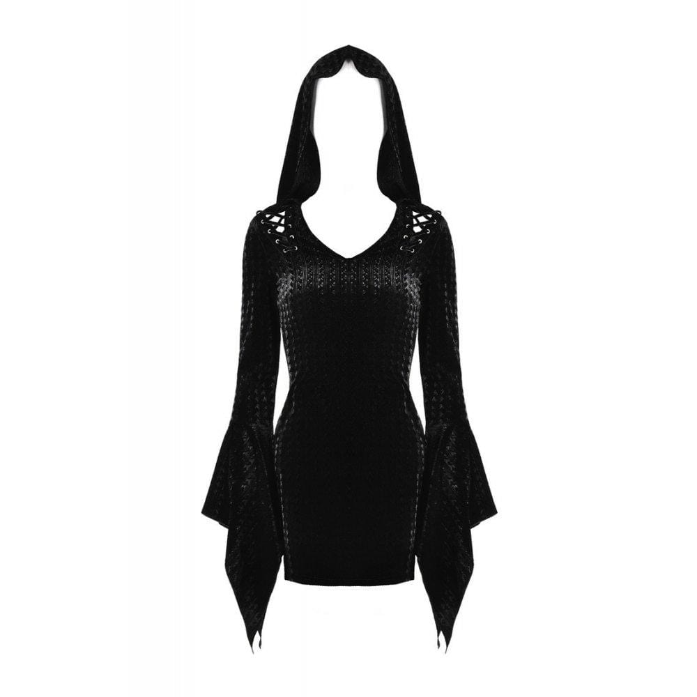 Darkinlove Women's Witch Halloween Hooded Slim Dresses