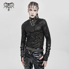 DEVIL FASHION Men's Cyberpunk Circuit Board Printed Shirt