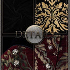 DEVIL FASHION Men's Goth Jacquard Dovetail Overcoat