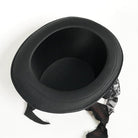 DEVIL FASHION Men's Gothic Bandage-Wrapped Streamers Top Hat Black