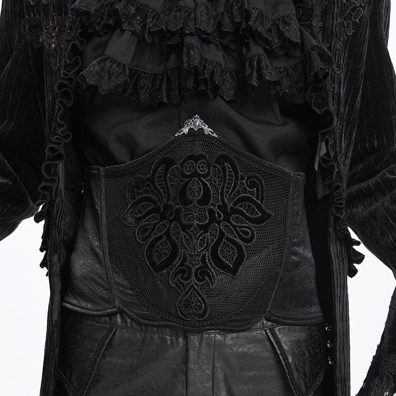 DEVIL FASHION Men's Gothic Braided Buckle Girdle