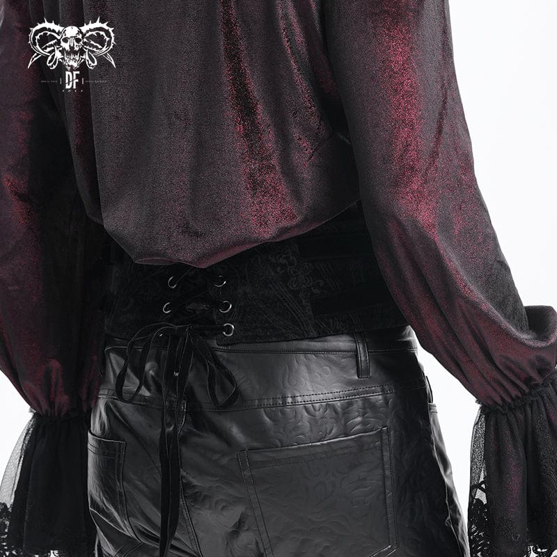 DEVIL FASHION Men's Gothic Buckle-up Cross Chain Girdle