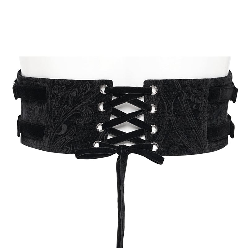 DEVIL FASHION Men's Gothic Buckle-up Cross Chain Girdle