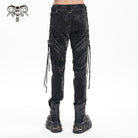 DEVIL FASHION Men's Gothic Buckle-up Spaghetti Straps Trousers