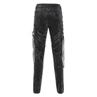 DEVIL FASHION Men's Gothic Buckle-up Spaghetti Straps Trousers