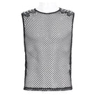 DEVIL FASHION Men's Gothic Bullet Sheer Mesh Tank Top