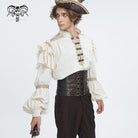 DEVIL FASHION Men's Gothic Chain Faux Leather Belt