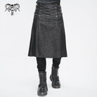 DEVIL FASHION Men's Gothic Chain Multi-buckle Skirt