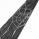 DEVIL FASHION Men's Gothic Chain Splice Buckle Choker Necktie