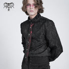 DEVIL FASHION Men's Gothic Contrast Color Cross Necktie