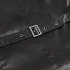 DEVIL FASHION Men's Gothic Contrast Color Embossed Feather Waistcoat