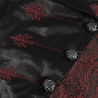 DEVIL FASHION Men's Gothic Contrast Color Embossed Feather Waistcoat