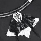 DEVIL FASHION Men's Gothic Cross Beaded Neckwear White
