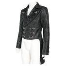 DEVIL FASHION Men's Gothic Double-Breasted Notched Lapel Cross Jacket