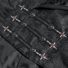 DEVIL FASHION Men's Gothic Double-Breasted Notched Lapel Cross Jacket
