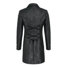 DEVIL FASHION Men's Gothic Double-Breasted Notched Lapel Cross Jacket
