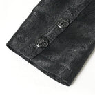 DEVIL FASHION Men's Gothic Double-Breasted Notched Lapel Cross Jacket