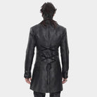 DEVIL FASHION Men's Gothic Double-Breasted Notched Lapel Cross Jacket