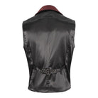 DEVIL FASHION Men's Gothic Embossed Feather Waistcoat