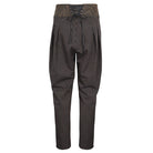 DEVIL FASHION Men's Gothic Faux Leather Splice Striped Pants