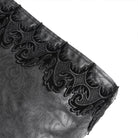 DEVIL FASHION Men's Gothic Floral Crochet Lace-up Bell Sleeved Coat