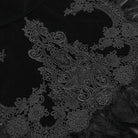 DEVIL FASHION Men's Gothic Floral Embroidered Feather Cape