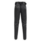 DEVIL FASHION Men's Gothic Floral Printed Buckle Lace-up Pants