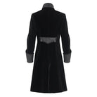 DEVIL FASHION Men's Gothic Floral Velvet Button Jacket