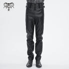DEVIL FASHION Men's Gothic High-waisted Chain Pants
