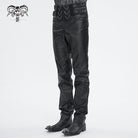 DEVIL FASHION Men's Gothic High-waisted Chain Pants