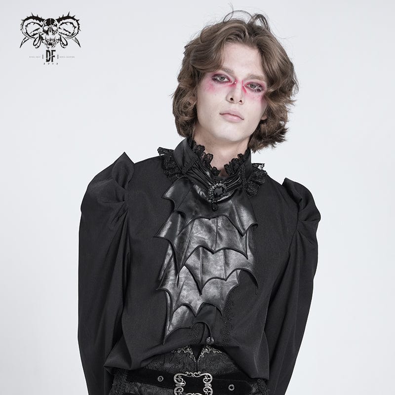 DEVIL FASHION Men's Gothic Irregular Batlike Layered Necktie